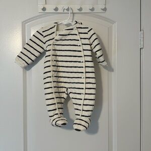 Nordstrom 3 months, One Piece Bunting Pram Striped Comfy Cozy Plush Sleeper